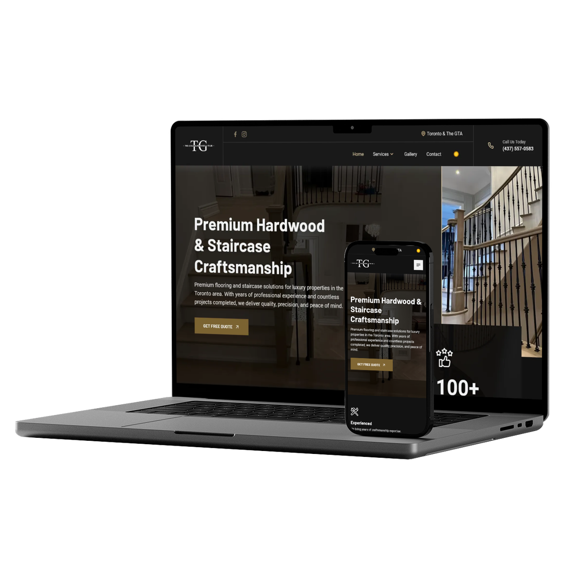 Buenos renos website on mobile and laptop