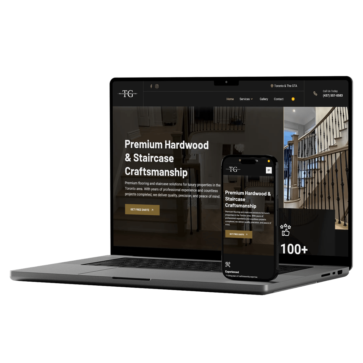 Buenos renos website on mobile and laptop